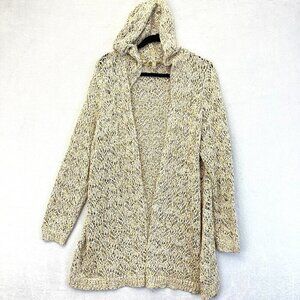 Naturals & Co Open Front Knit Colorful Flecked Cardigan Sweater 2X Beach Bonfire